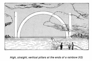Rainbow pillars